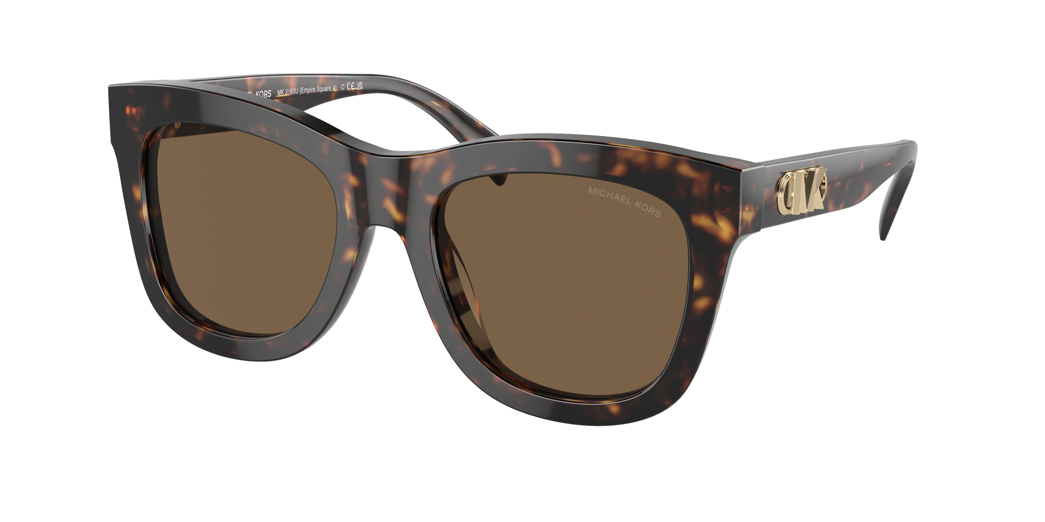 Michael Kors Femme MK2193U Empire Square 4 300673 Lunettes De Soleil AcéTate Tortue Marron Carré Normale-image